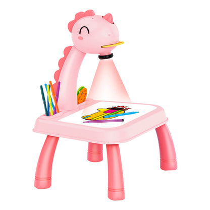 Mesa De Dibujo Infantil C/ Proyector Luz Música Y Accesorios