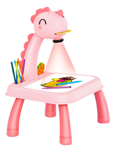 Mesa De Dibujo Infantil C/ Proyector Luz Música Y Accesorios