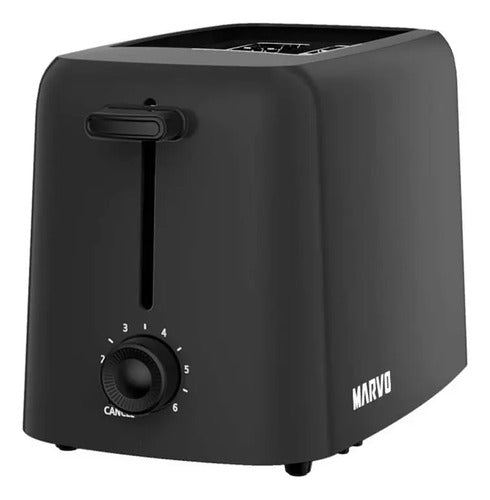 Tostadora Electrica 2 Rodajas 6 Niveles De Tostado 650w Negro