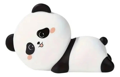 Lampara Veladora Silicona Luz Led Blanco Y Rgb Diseño Panda Blanco Varios