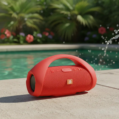 Parlante Inalambrico Bluetooth Ios Android Manija Radio 10w Rojo