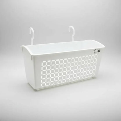 Cesto Canasto Organizador Colgante Multiuso Plástico 24x16cm Blanco