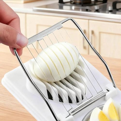Cortador Picador Para Huevo Rebanadas Manual Blanco