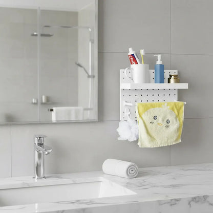 Organizador Estante Pared Baño Cocina Multiuso 30x26x8cm Blanco