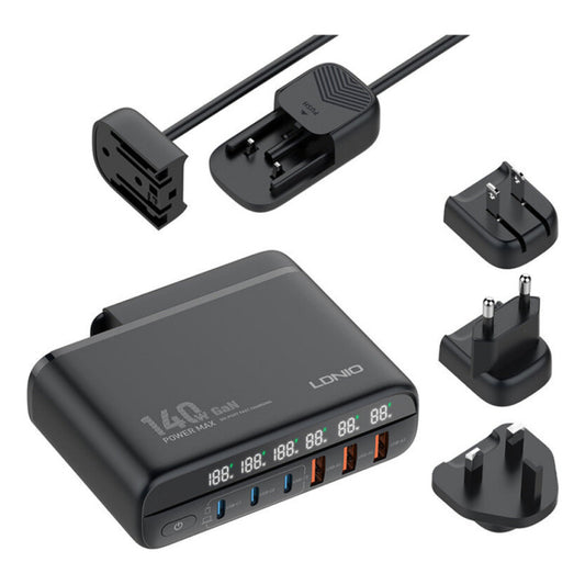Cargador 140w Gan Notebook Pc Carga Rapida Usb + Usb Tipo C