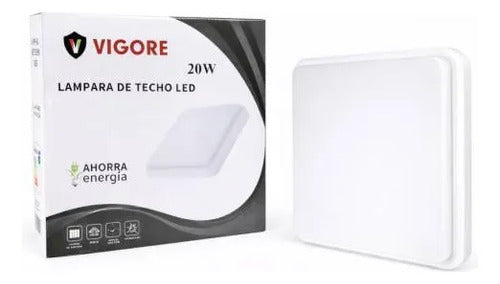 Panel Led Cuadrado 20w Luz Fría 7000k 22x22cm Blanco