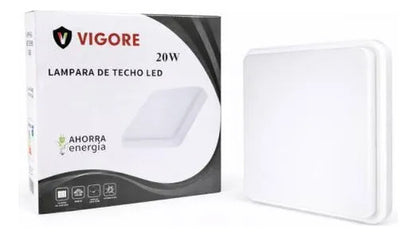 Panel Led Cuadrado 20w Luz Fría 7000k 22x22cm Blanco