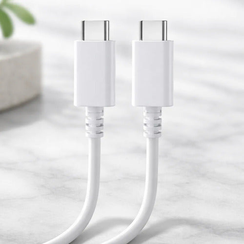 Cable De Datos Tipo C A Tipo C Carga Rapida 2 Metros Usb Blanco