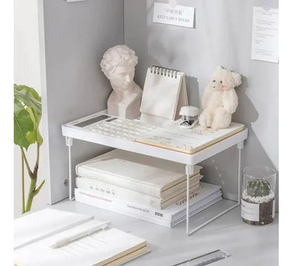 Estante Organizador Multiuso Plegable Apilable 38cm Blanco