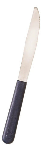 Pack Cuchillos Mesa Acero Inoxidable Mango Azul Set X12 Azul