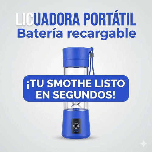 Licuadora Portatil Varios Colores Usb Recargable Vaso Batido Violeta