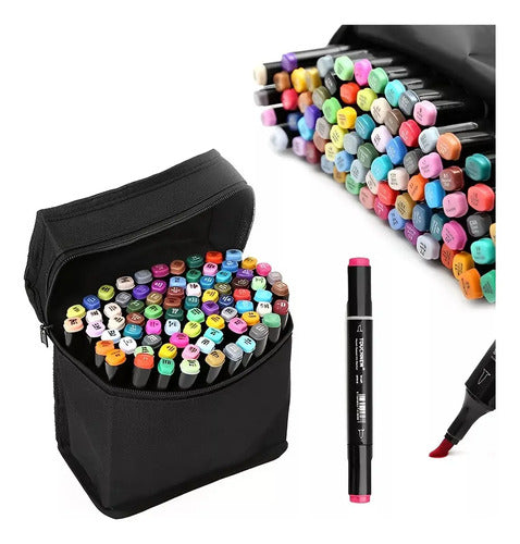 Set De Marcadores Plumones Doble Punta 48 Piezas Multicolor
