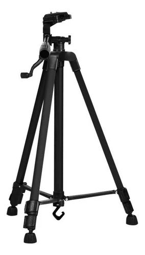 Tripode Soporte Celular Camara Altura 1.4m Aluminio Giro 360 Negro