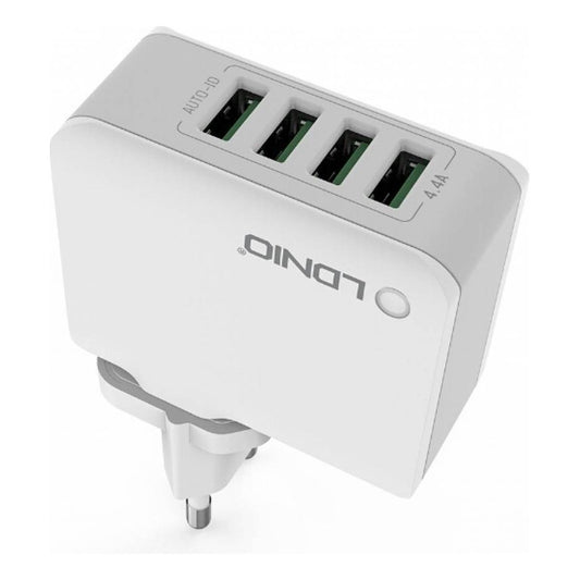 Cargador Pared Multiple Usb 4.4a 22w Sin Cable Blanco