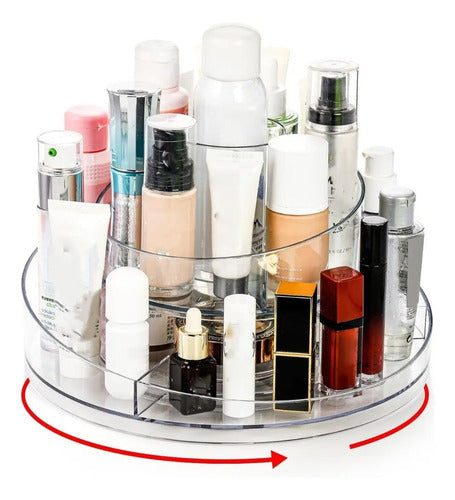 Organizador Giratorio Para Maquillaje Cosmeticos Acrilico Transparente