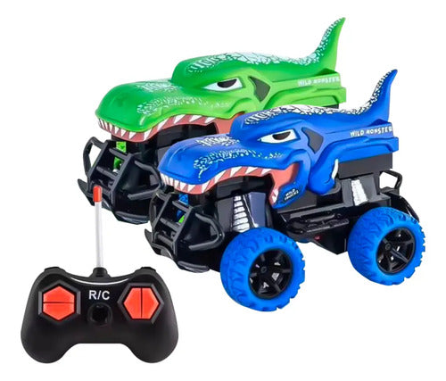 Auto A Control Remoto Diseño Dinosaurio 2 Colores Aleatorio