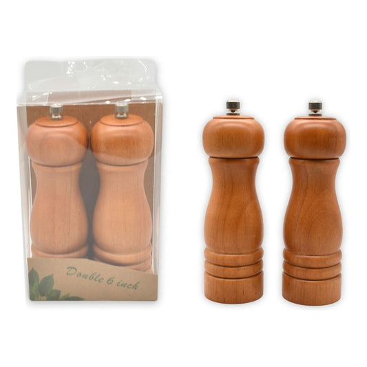 Molinillos De Madera Manual X2 Unidades 16x5cm