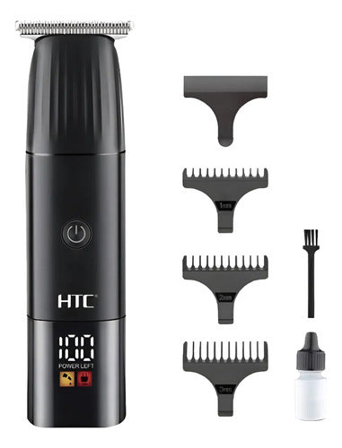 Cortadora De Pelo Htc Inalámbrica, Con Display Y Cabezales Lavables Negro