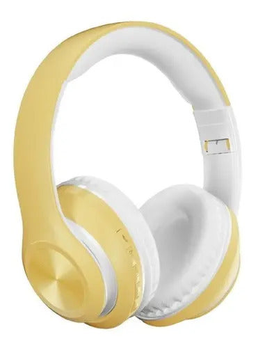 Auriculares Plegables Inalámbricos Bluetooth 5.0 Con Sonido De Alta Fidelidad Amarillo
