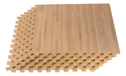 Pack X8 Alfombra Goma Eva Encastrable Simil Madera 60x60