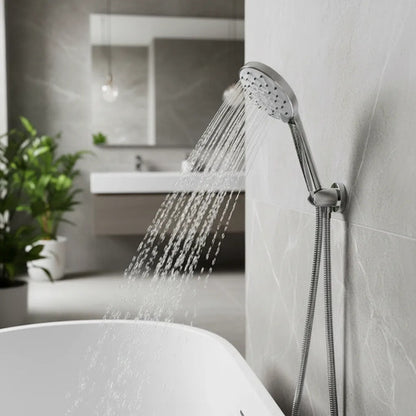 Set Kit Duchero Manual Manguera Soporte 150cm Baño Ducha Plateado