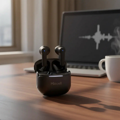 Auriculares Inalambricos Bluetooth 5.4 Ios Android Tws Siri Negro