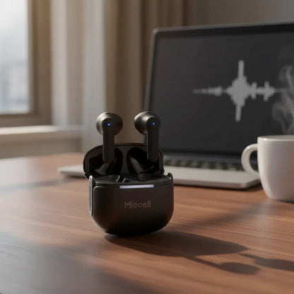 Auriculares Inalambricos Bluetooth 5.4 Ios Android Tws Siri Negro