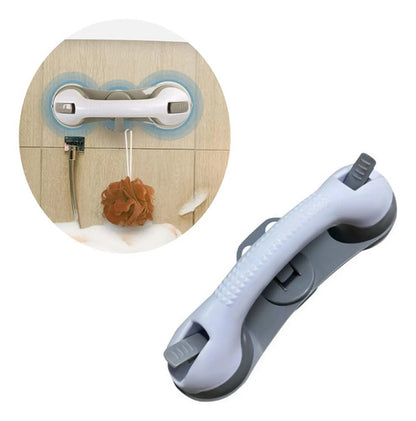 Agarradera Para Baño Antideslizante Ventosa Barra Seguridad Blanco Con Gris