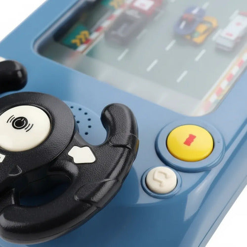 Simulador Juego Carrera Interactivo Manejo Infantil Volante Azul