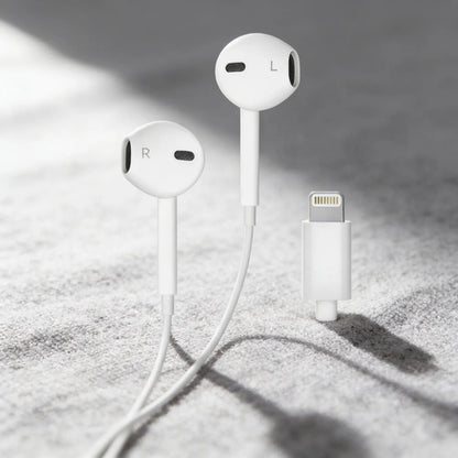 Auriculares Cable Ios Android Celular Control Volumen 120 Cm Blanco