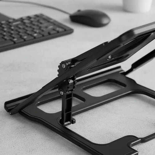 Base Soporte Notebook Tablet Portatil 6 Niveles Plegable Negro