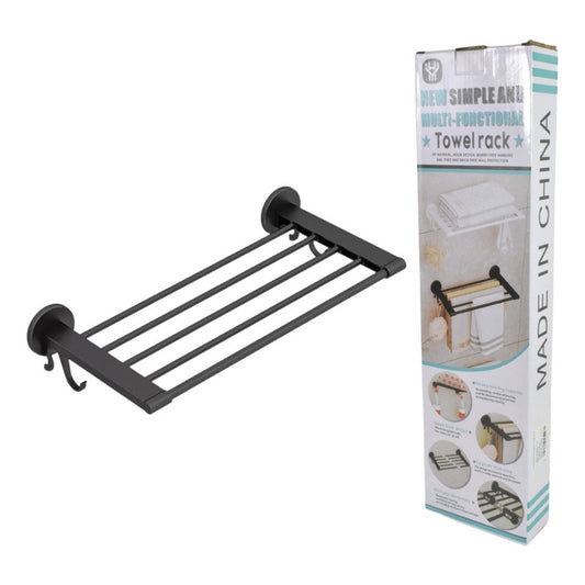 Toallero Colgante Para Baño 48x24cm Negro Y Blanco