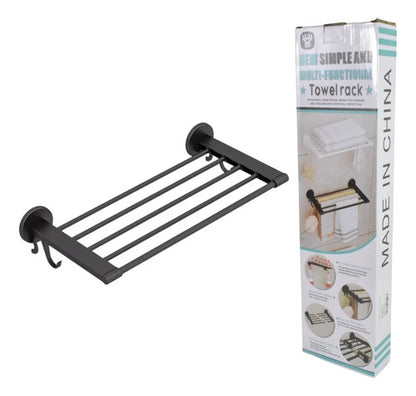 Toallero Colgante Para Baño 48x24cm Negro Y Blanco