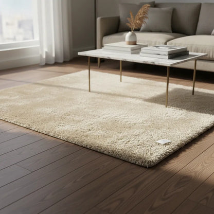 Alfombra Decorativa Afelpada Suave Base Gamuza 50x80cm 80 Cm 50 Cm Beige