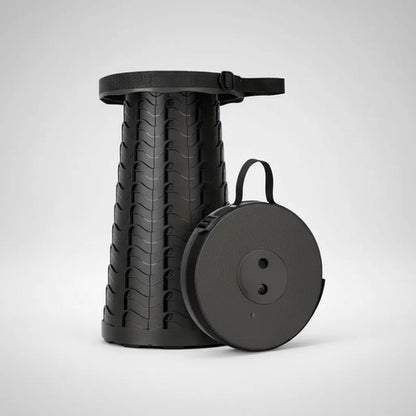 Taburete Banco Telescopico Portatil Ajustable Plegable 120kg Negro