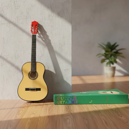 Guitarra Clásica Criolla 38 Pulgadas Madera 6 Cuerdas 97cm Natural