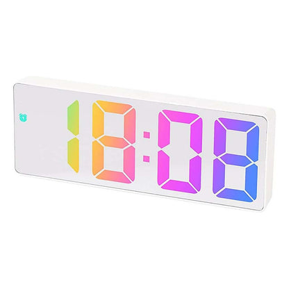 Reloj Despertador Led Rectangular Numeros De Colores