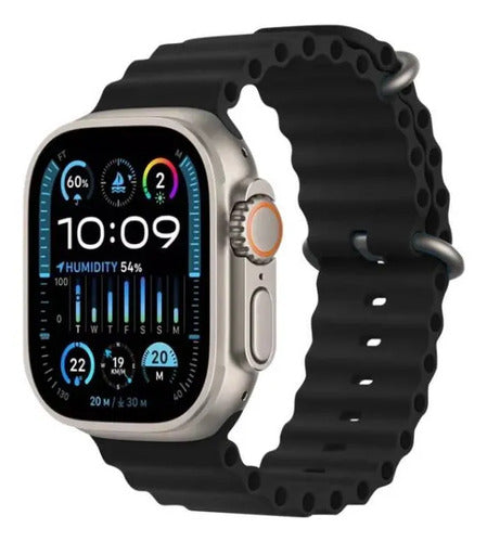Smartwatch T20 Ultra 4 Mallas Llamada Bluetooth Notificacion Plateado Deportiva Perforada / Sport Negro