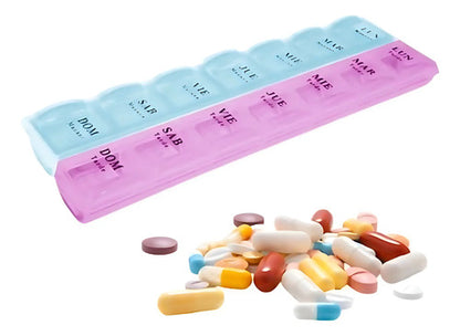Pastillero Semanal Organizador Medicamentos En Español Varios