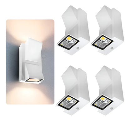 Set X4 Foco Pared Bidireccional Lampara Aplique Exterior