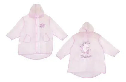 Pilot Lluvia Infantil Capucha Unicornio Impermeable Capucha Rosa U Unicornio