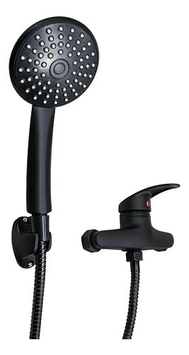 Monocomando Para Ducha Negro Baño Duchero Telefono Extensibl