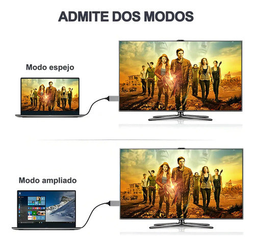 Cable Adaptador Video Tipo C Hdtv 4k Mac Os Android 1.8 Mt