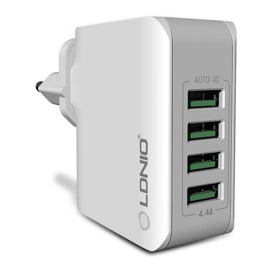 Cargador Pared Multiple Usb 4.4a 22w Sin Cable Blanco