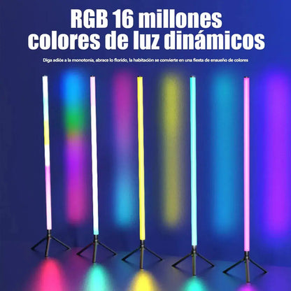 Set X2 Tira Led Barra Rgb Pie Luces Decorativas Control App Rgb