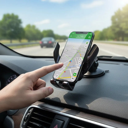 Soporte Cargador Celular Auto Inalambrico 15 W Ios Android Negro