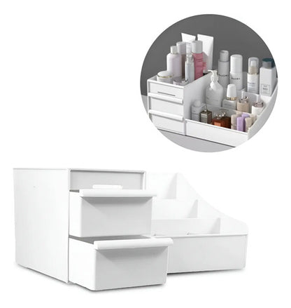 Organizador Para Maquillaje Cosmeticos Accesorios Plastico Blanco