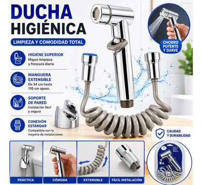 Ducha Higiénica Con Soporte Manguera Extensible Bidet Manual