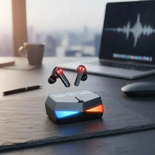 Auriculares Inalambricos Bluetooth 5.3 Rgb Gamer Ios Android Negro