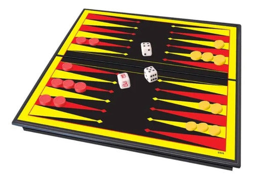 Juego De Mesa Backgammon Magnetico Plegable 30x30x2cm